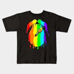 Painted Rainbow Beard Kids T-Shirt